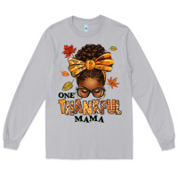 Moon Dust one thankful mama afro messy bun Long Sleeve Tee - texasbilliewilder