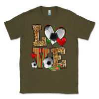 Army Green love soccer Classic Tee - Zillion Design Studio
