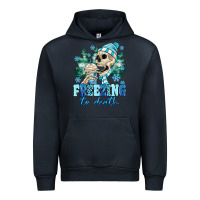 Navy Freezing To Death Urban Hoodie - MaliasSmallBusiness