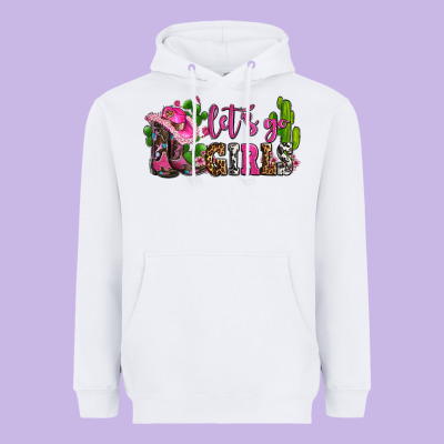 Lets Go Girls With Boots And Hats Heavyweight Hoodie Designed By Adodesignshop