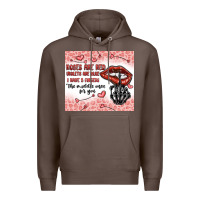 Coffee roses are red violets are blue i have 5  fingers t Premium Hoodie - MaliasSmallBusiness