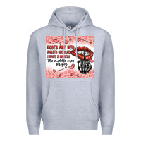 Heather Grey roses are red violets are blue i have 5  fingers t Premium Hoodie - MaliasSmallBusiness