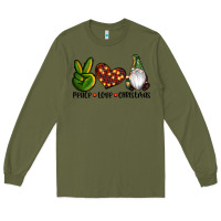 Army Green peace love gnomes christmas Long Sleeve Tee - RanaPortraitStore