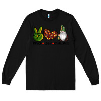 Black peace love gnomes christmas Long Sleeve Tee - RanaPortraitStore