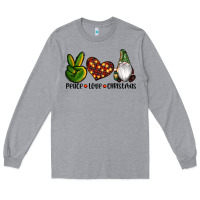 Heather Grey peace love gnomes christmas Long Sleeve Tee - RanaPortraitStore