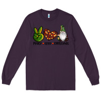 Plum peace love gnomes christmas Long Sleeve Tee - RanaPortraitStore