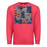 Cardinal scissor lift seamless pattern Premium Sweatshirt - BundleAndBundleShop