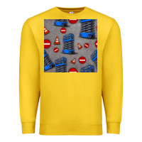 Lemon scissor lift seamless pattern Premium Sweatshirt - BundleAndBundleShop
