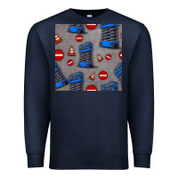 Navy scissor lift seamless pattern Premium Sweatshirt - BundleAndBundleShop