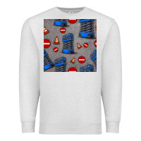 Oatmeal Heather scissor lift seamless pattern Premium Sweatshirt - BundleAndBundleShop