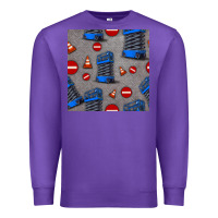 Purple scissor lift seamless pattern Premium Sweatshirt - BundleAndBundleShop