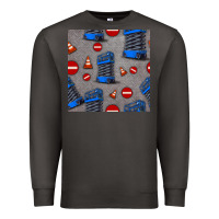 Smoke scissor lift seamless pattern Premium Sweatshirt - BundleAndBundleShop