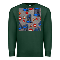 Sports Green scissor lift seamless pattern Premium Sweatshirt - BundleAndBundleShop