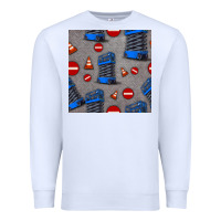 White scissor lift seamless pattern Premium Sweatshirt - BundleAndBundleShop