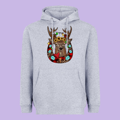 Christmas Horseshoe Heavyweight Hoodie Designed By Jahusdesignshop