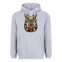 Heather Grey christmas horseshoe Heavyweight Hoodie - JahusDesignShop