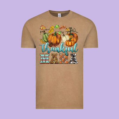 Thankful Mama Vintage Tee Designed By Barkaloodesign
