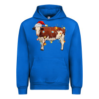 Cobalt Christmas cow Urban Hoodie - MaliasSmallBusiness