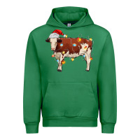 Emerald Christmas cow Urban Hoodie - MaliasSmallBusiness