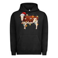 Pigment Black Christmas cow Urban Hoodie - MaliasSmallBusiness