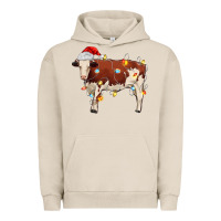 Pigment French Oak Christmas cow Urban Hoodie - MaliasSmallBusiness