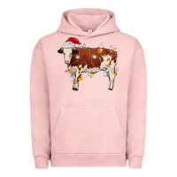 Pigment Salmon Christmas cow Urban Hoodie - MaliasSmallBusiness