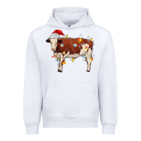 White Christmas cow Urban Hoodie - MaliasSmallBusiness