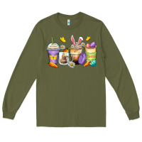 Army Green easter day coffee cups Long Sleeve Tee - Zillion Design Studio