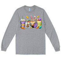 Heather Grey easter day coffee cups Long Sleeve Tee - Zillion Design Studio