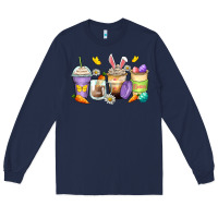 Navy easter day coffee cups Long Sleeve Tee - Zillion Design Studio