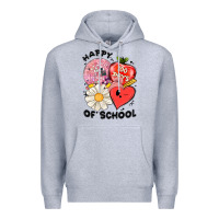 Heather Grey happy 100 days of school Premium Hoodie - MaliasSmallBusiness