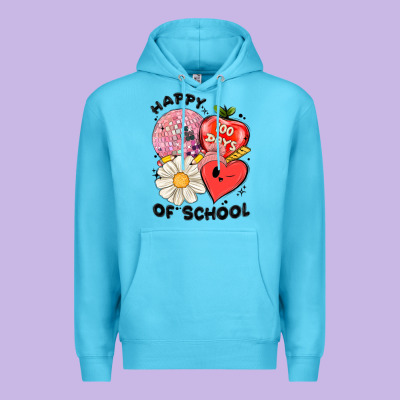 Happy 100 Days Of School Premium Hoodie Designed By Maliassmallbusiness
