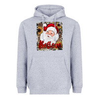 Heather Grey believe santa Heavyweight Hoodie - JahusDesignShop