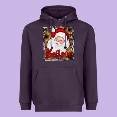 Believe Santa Heavyweight Hoodie Designed By Jahusdesignshop