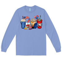 Colony Blue 4th of july coffee cups Long Sleeve Tee - Zillion Design Studio