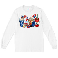 White 4th of july coffee cups Long Sleeve Tee - Zillion Design Studio