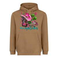 Toasted Coconut cowgirl vibes with boots and gun Heavyweight Hoodie - AdoDesignShop