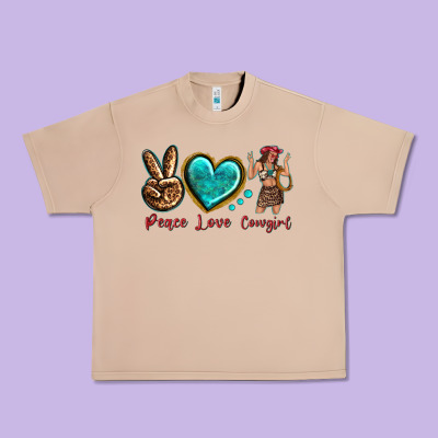 Urban Heavy Tee peace love cowgirl