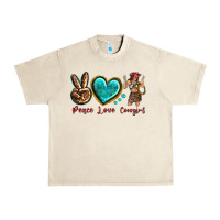 Sandshell peace love cowgirl Urban Heavy Tee - texasbilliewilder
