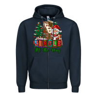 Navy jingle all the way Zipper Hoodie - FaDigitalArtStudio