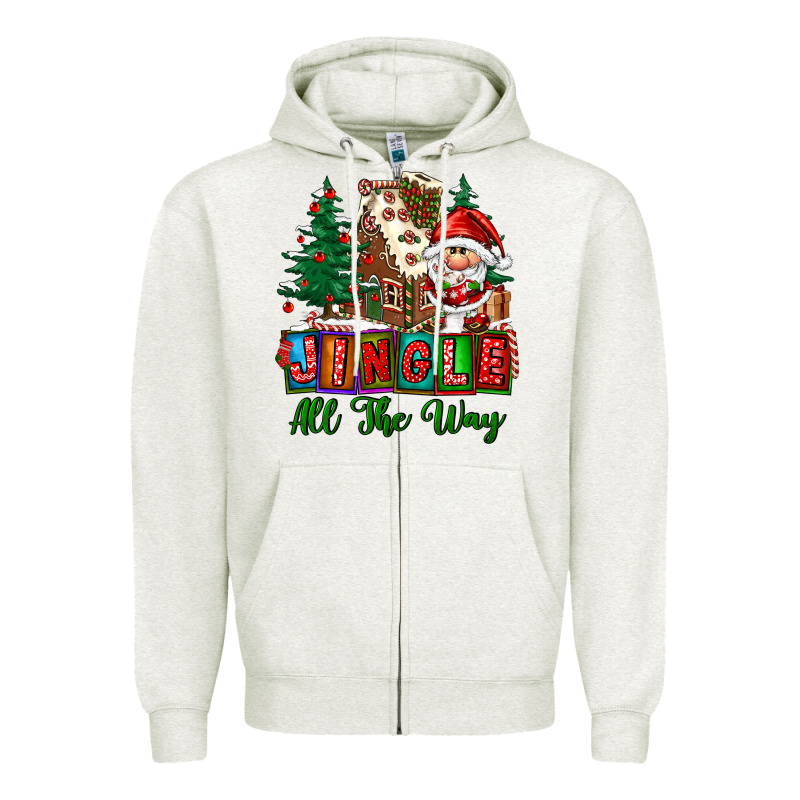 Jingle All The Way Zipper Hoodie by FaDigitalArtStudio | Teevron