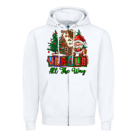 White jingle all the way Zipper Hoodie - FaDigitalArtStudio