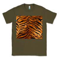 Army Green handdrawn tiger pattern Classic Tee - BarkalooDesign
