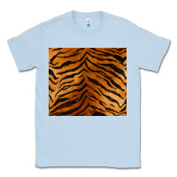 Dusty Blue handdrawn tiger pattern Classic Tee - BarkalooDesign