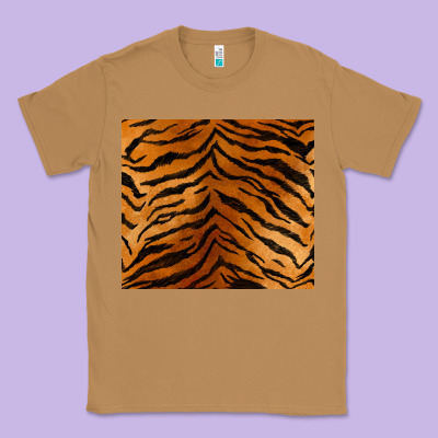 Handdrawn Tiger Pattern Classic Tee Designed By Barkaloodesign