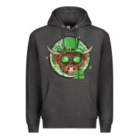 Charcoal Heather st. patrick's day heifer Premium Hoodie - MaliasSmallBusiness
