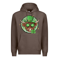 Coffee st. patrick's day heifer Premium Hoodie - MaliasSmallBusiness