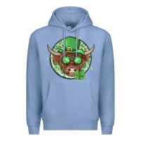 Colony Blue st. patrick's day heifer Premium Hoodie - MaliasSmallBusiness