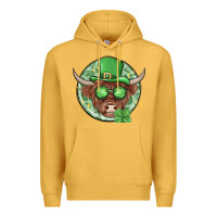 Mustard st. patrick's day heifer Premium Hoodie - MaliasSmallBusiness