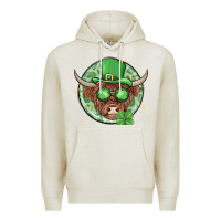 Oatmeal Heather st. patrick's day heifer Premium Hoodie - MaliasSmallBusiness